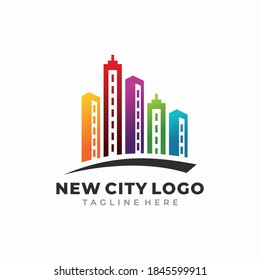 Plantilla de vectores de logotipos de ciudades modernos