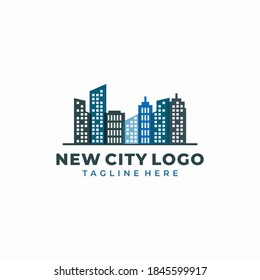Plantilla de vectores de logotipos de ciudades modernos