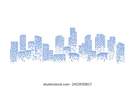 Moderne Stadt viele Wolkenkratzer abstrakten Hintergrund und Kunst