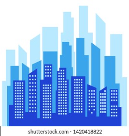 modern city panorama 3d illustration