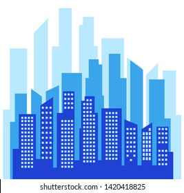 modern city panorama 3d illustration