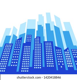 modern city panorama 3d illustration