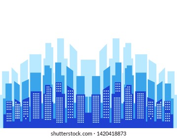 modern city panorama 3d illustration