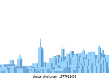 modern city panorama 3d illustration