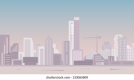 modern city panoramic view