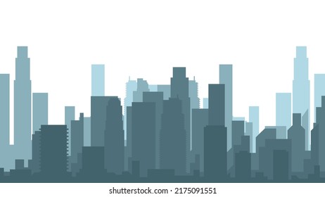 Modern city silhouette, city skyline silhouette.