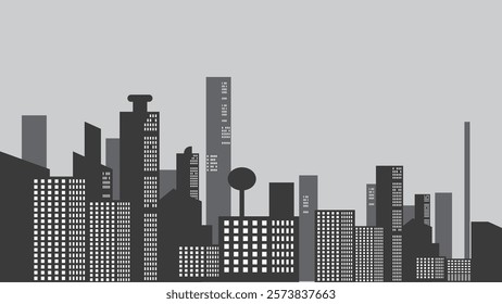 modern city skyline background. Cityscape with skyscrapers.