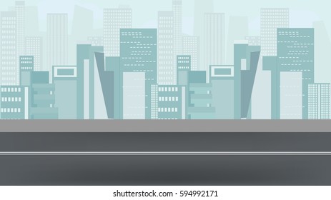 Modern City Skyline. Cityscape. Vector illustration