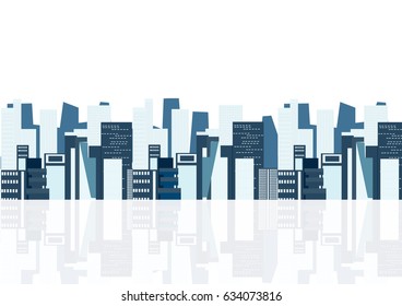 Modern City Skyline. Cityscape. Vector illustration