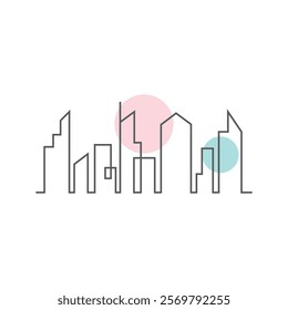 Modern City skyline illustration template