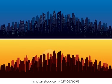 modern city skyline landscape backgrounds vector illustration EPS10