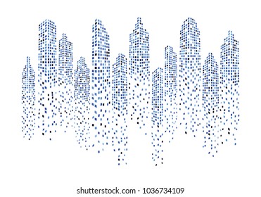 Modern City skyline . city silhouette