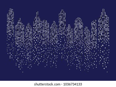 Modern City skyline . city silhouette