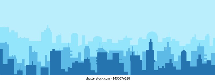 Modern City Skyline silhouette - abstract futuristic business background. Vector illustration