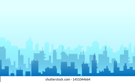 Modern City Skyline silhouette - abstract futuristic business background. Vector illustration
