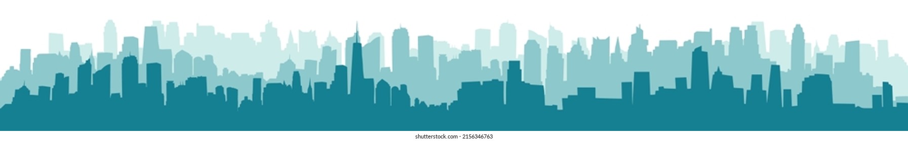 Modern City Skyline silhouette - abstract futuristic business background. Vector illustration