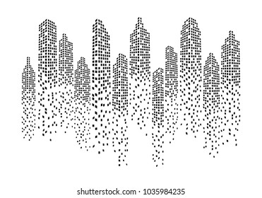 Modern City skyline . city silhouette. vector illustration