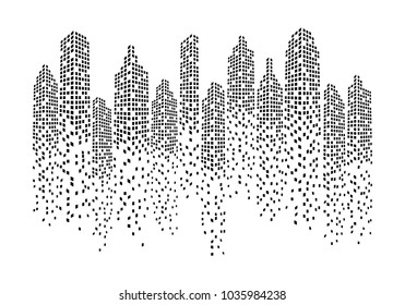 Modern City Skyline City Silhouette Vector Stock Vector (Royalty Free ...