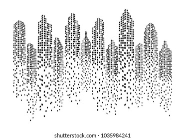 Modern City Skyline City Silhouette Vector Stock Vector (Royalty Free ...