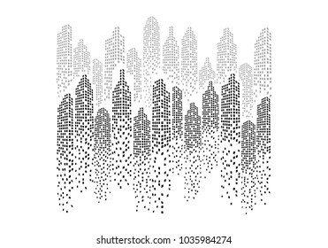 Modern City skyline . city silhouette. vector illustration