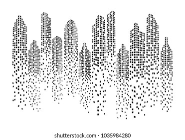 Modern City skyline . city silhouette. vector illustration