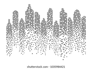 Modern City skyline . city silhouette. vector illustration