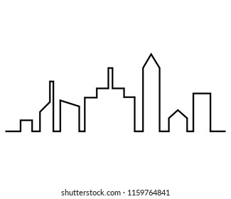 Modern City skyline . city silhouette. vector illustration in flat design