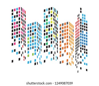 Modern City skyline . city silhouette. vector illustration in flat design 