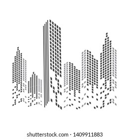 Modern City skyline . city silhouette. vector illustration in flat 
