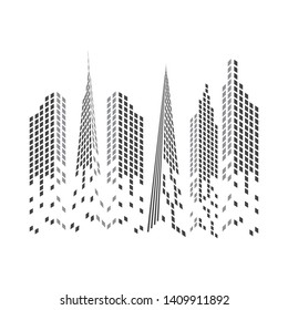 Modern City skyline . city silhouette. vector illustration in flat 