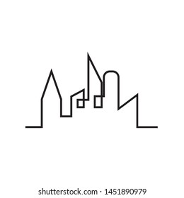 Modern City skyline . city silhouette. vector illustration in flat design