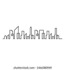 Modern City skyline . city silhouette. vector illustration in flat design