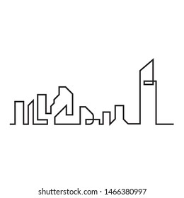 Modern City skyline . city silhouette. vector illustration in flat design