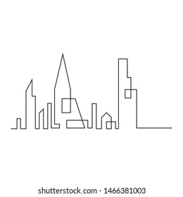 Modern City skyline . city silhouette. vector illustration in flat design