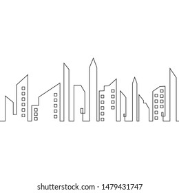 Modern City skyline . city silhouette . vector illustration in flat design - Vector