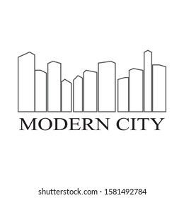 Modern City skyline, city silhouette. vector illustration in flat design