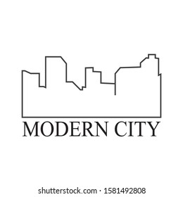 Modern City skyline, city silhouette. vector illustration in flat design
