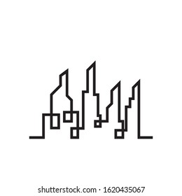 Modern City skyline . city silhouette. vector illustration in flat design