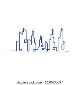Modern City skyline . city silhouette. vector illustration in flat design