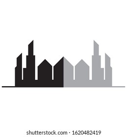 Modern City skyline . city silhouette. vector illustration in flat design