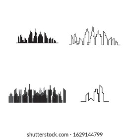 Modern City skyline . city silhouette. vector illustration in flat design