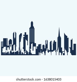 Modern City skyline . city silhouette. vector illustration in flat design