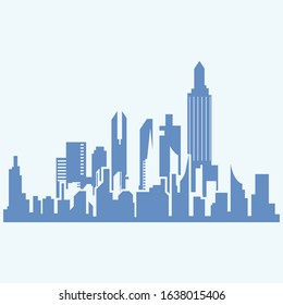 Modern City skyline . city silhouette. vector illustration in flat design