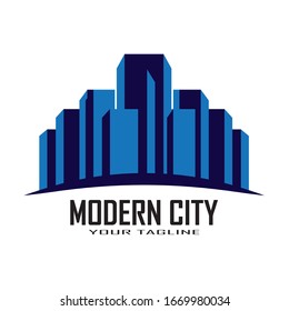 Modern City skyline . city silhouette. vector illustration in flat design
