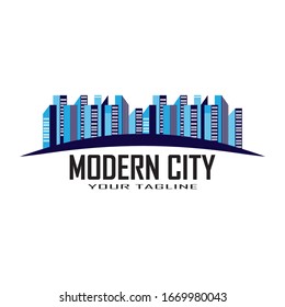 Modern City skyline . city silhouette. vector illustration in flat design
