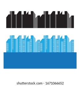Modern City skyline . city silhouette. vector illustration in flat design
