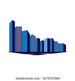 Modern City skyline . city silhouette. vector illustration in flat design
