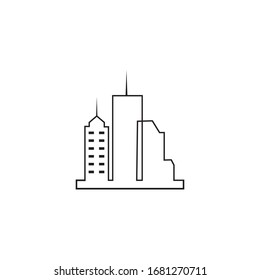 Modern City skyline . city silhouette. vector illustration in flat design