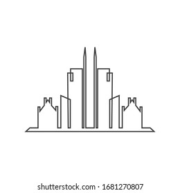 Modern City skyline . city silhouette. vector illustration in flat design