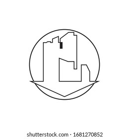 Modern City skyline . city silhouette. vector illustration in flat design